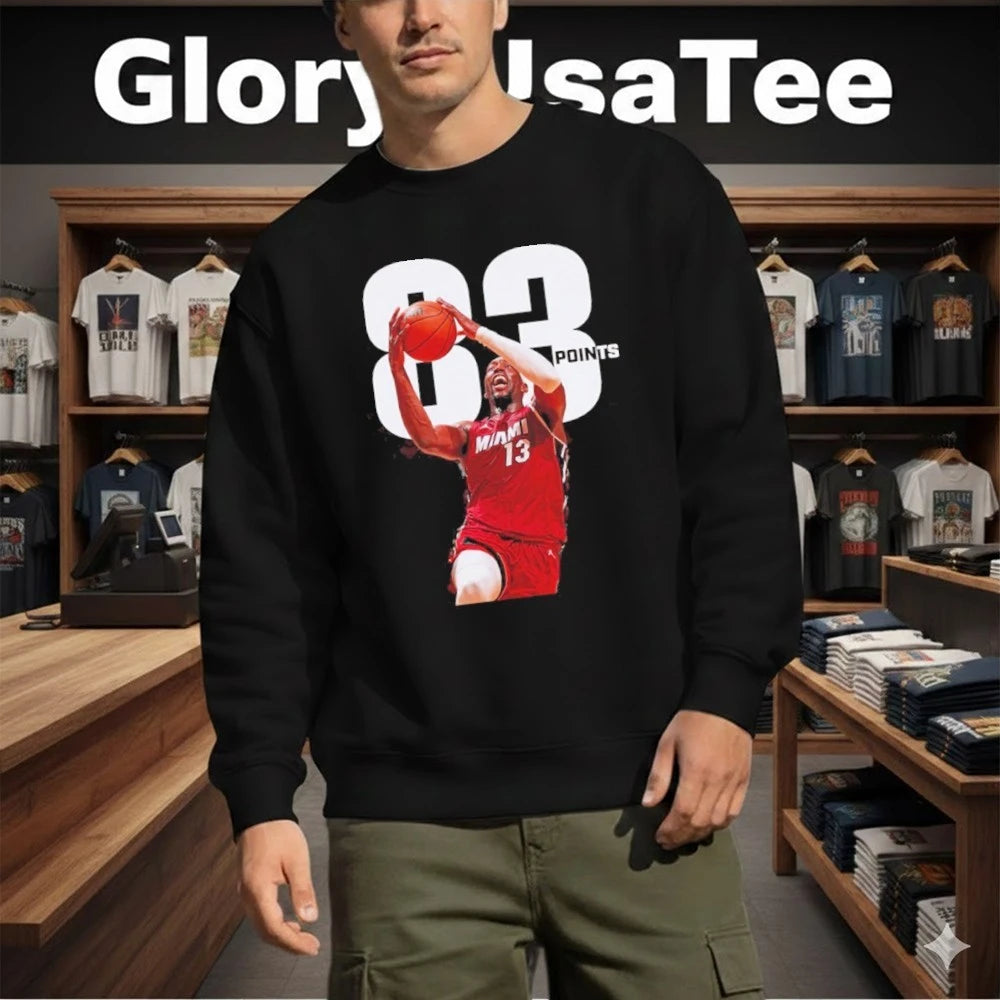 Bam Adebayo With 83 Points Passed Kobe Bryant For The Second-Most Points In A Single GameT-Shirt