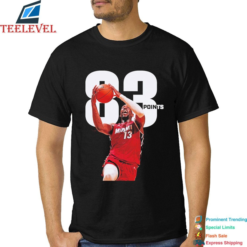 Bam Adebayo With 83 Points Passed Kobe Bryant For The Second-Most Points In A Single Game T-shirts