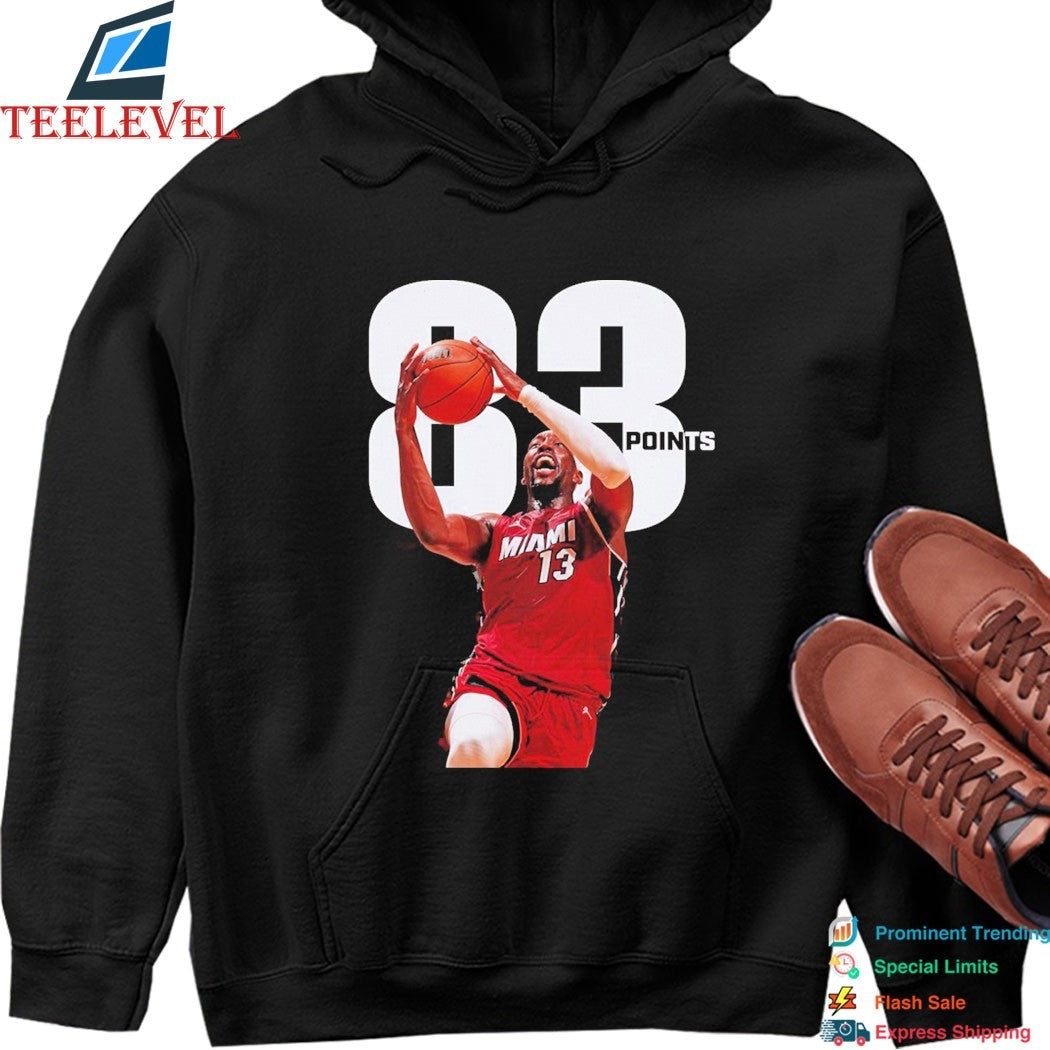 Bam Adebayo With 83 Points Passed Kobe Bryant For The Second-Most Points In A Single Game T-shirts