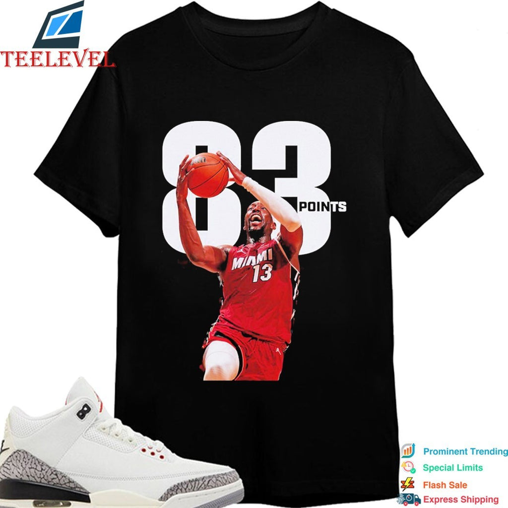 Bam Adebayo With 83 Points Passed Kobe Bryant For The Second-Most Points In A Single Game T-shirts