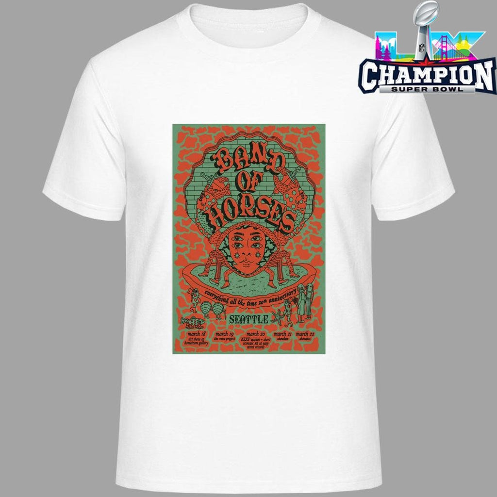 Band Of Horses Seattle WA Tour 2026 Shirt