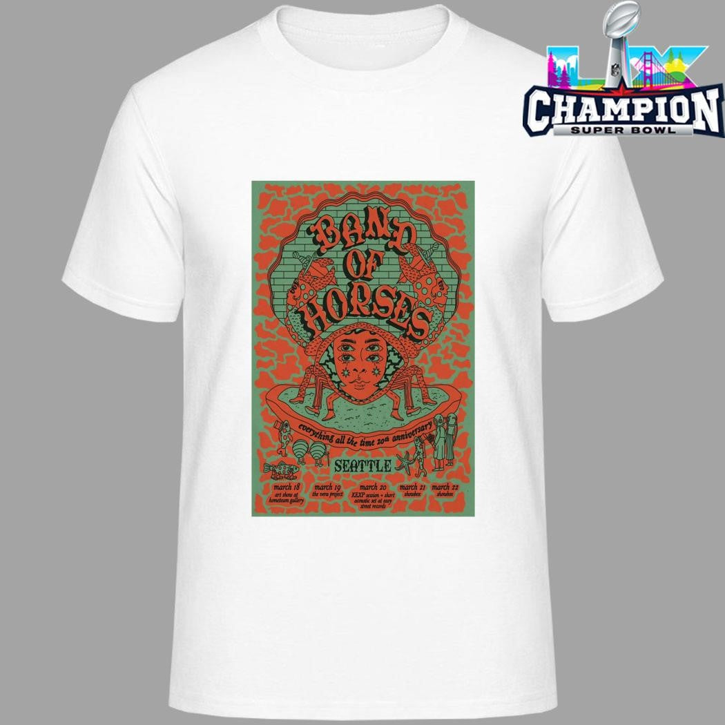 Band Of Horses Seattle WA Tour 2026 Shirt