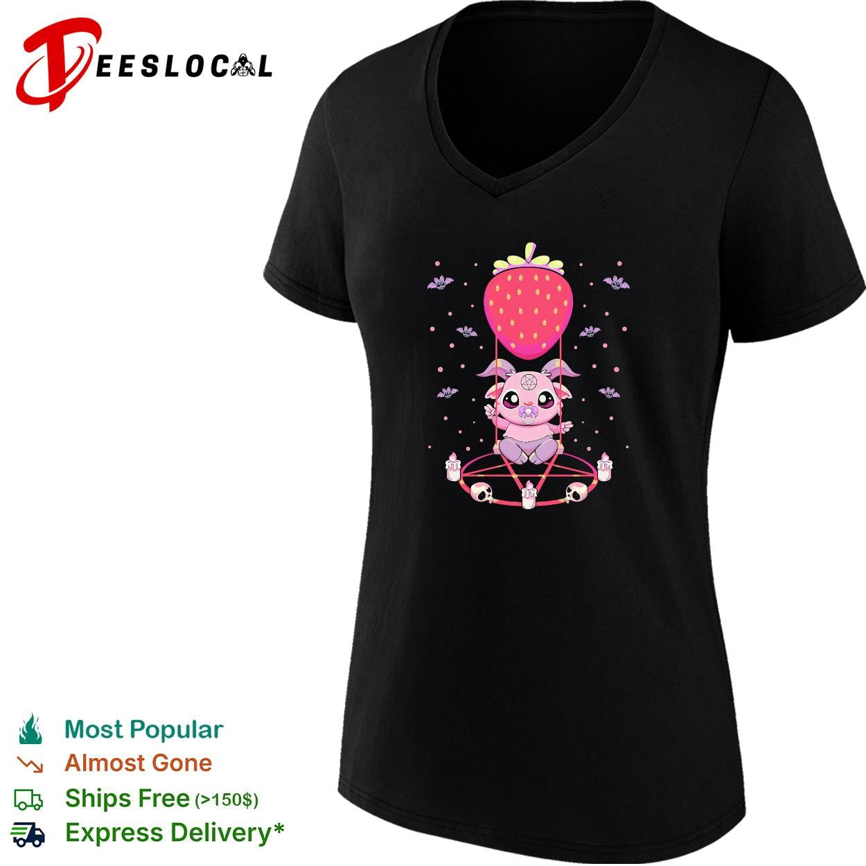 Baphomet baby satan strawberry swing shirt