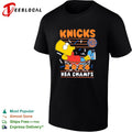 Bart x New York Knicks 2026 NBA Champs parody cartoon basketball shirt