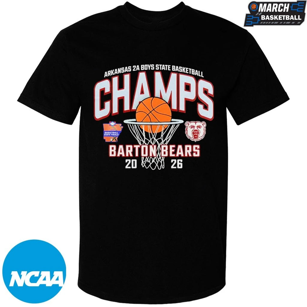 Barton Bears Arkansas 2A Boys State Basketball Champions T-shirts
