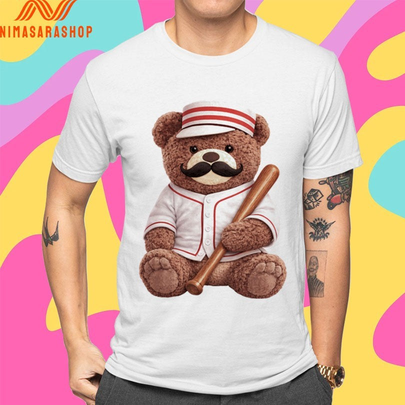 Baseball Bear Mustache Shirts