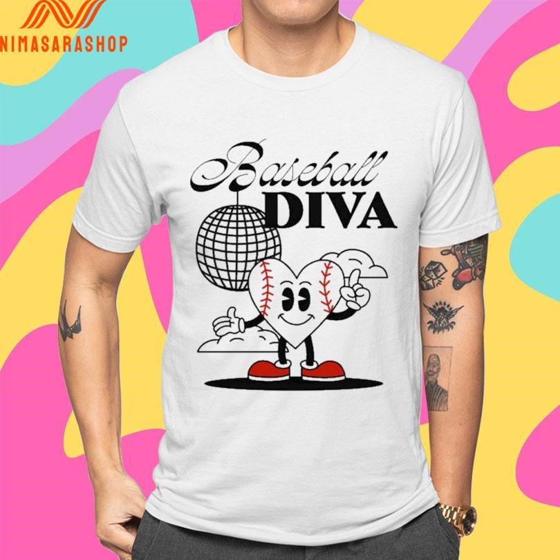Baseball Diva Baby Heart Shirts