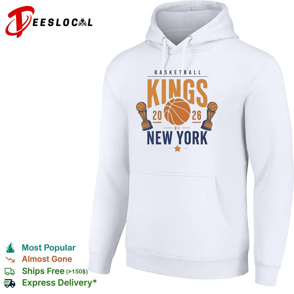 Basketball Kings of New York Knicks 2026 dual trophy logo shirt