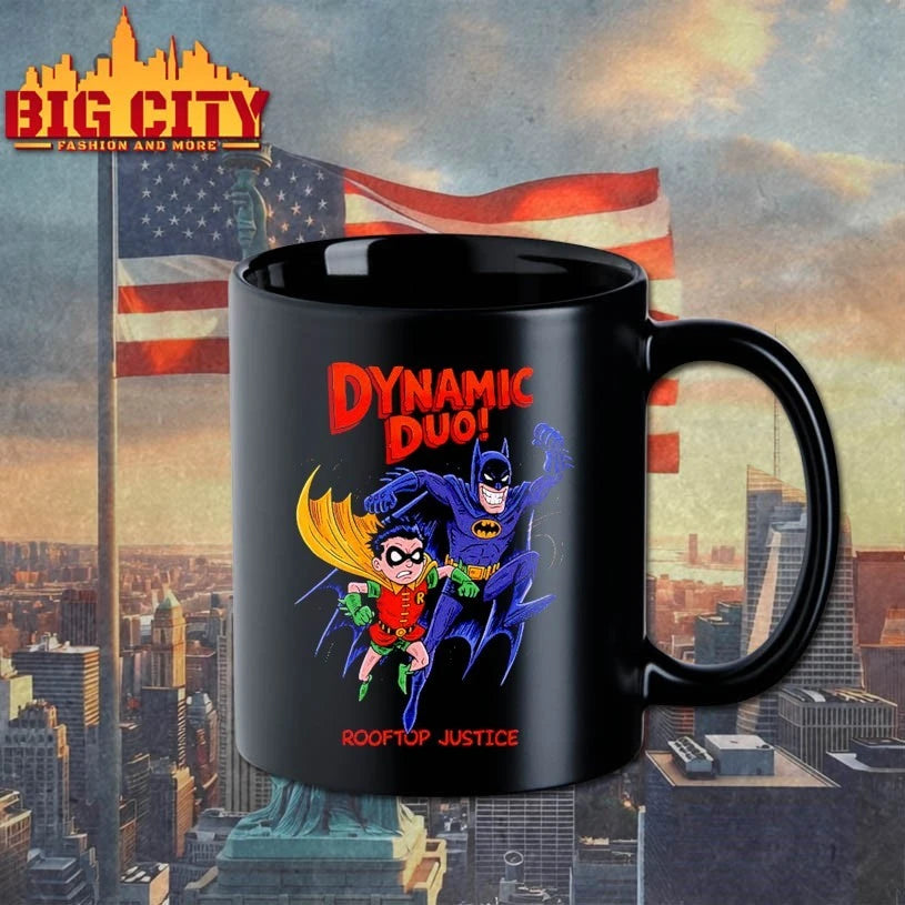 Bat Man Dynamic Duo Rooftop Justice Shirt