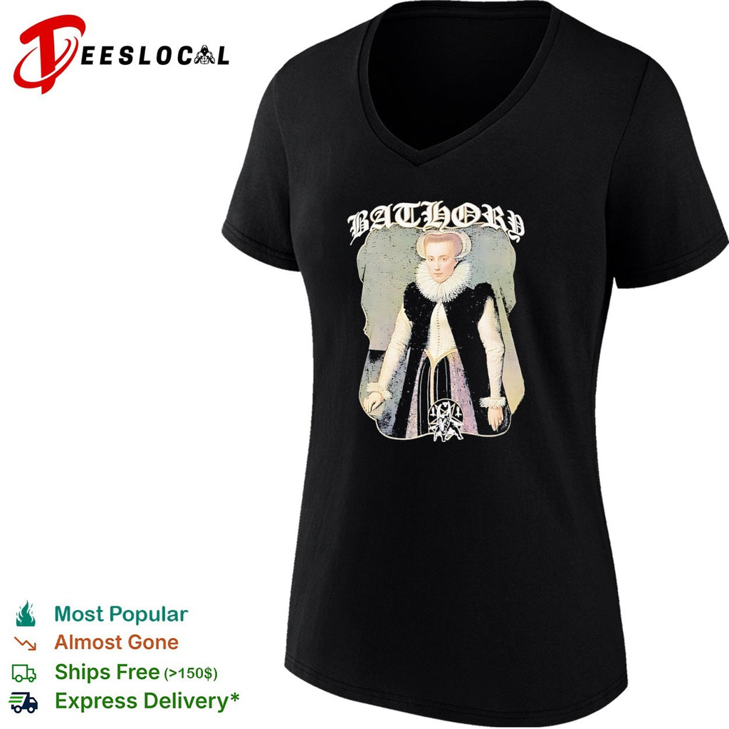 Bathory Elizabeth Bathory Heavy Metal Band Logo Goat Pentagram Black Metal shirt