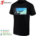 Batman Gotham City silhouette skyline comic book action hero night vigilante shirt