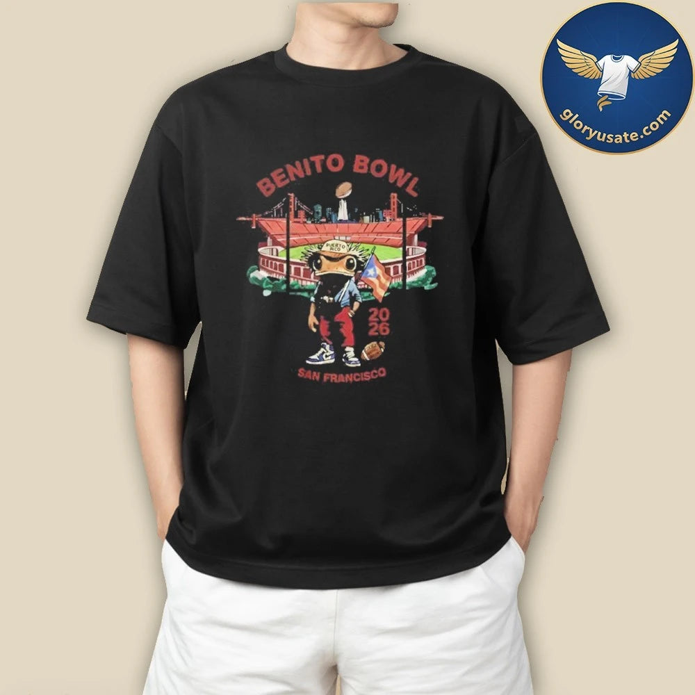 Benito Bowl 2026 Vintage Graphic Bad Bunny Inspired Retro Music Shirt