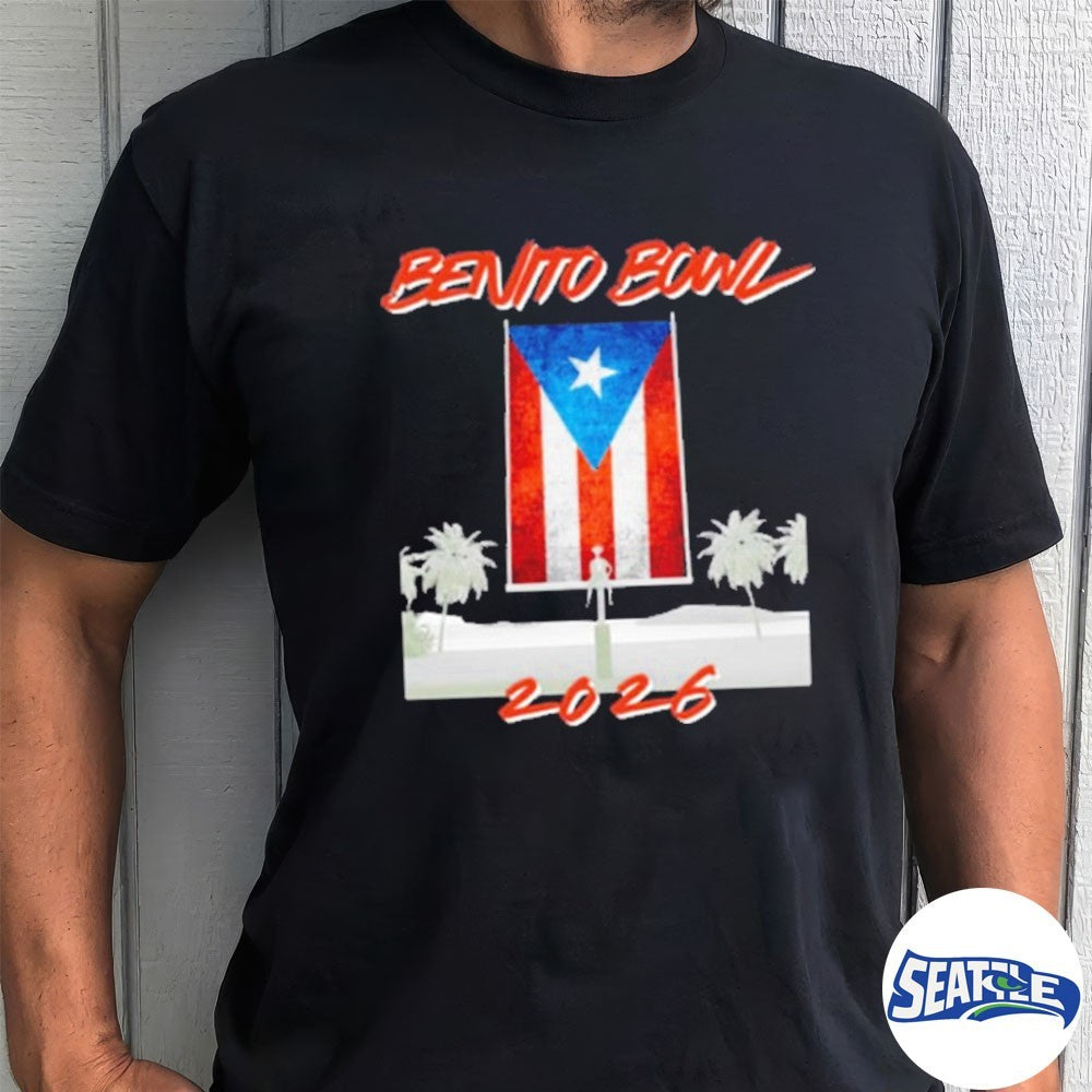 Benito Bowl Love Puerto Rico Flag T-Shirt and merch