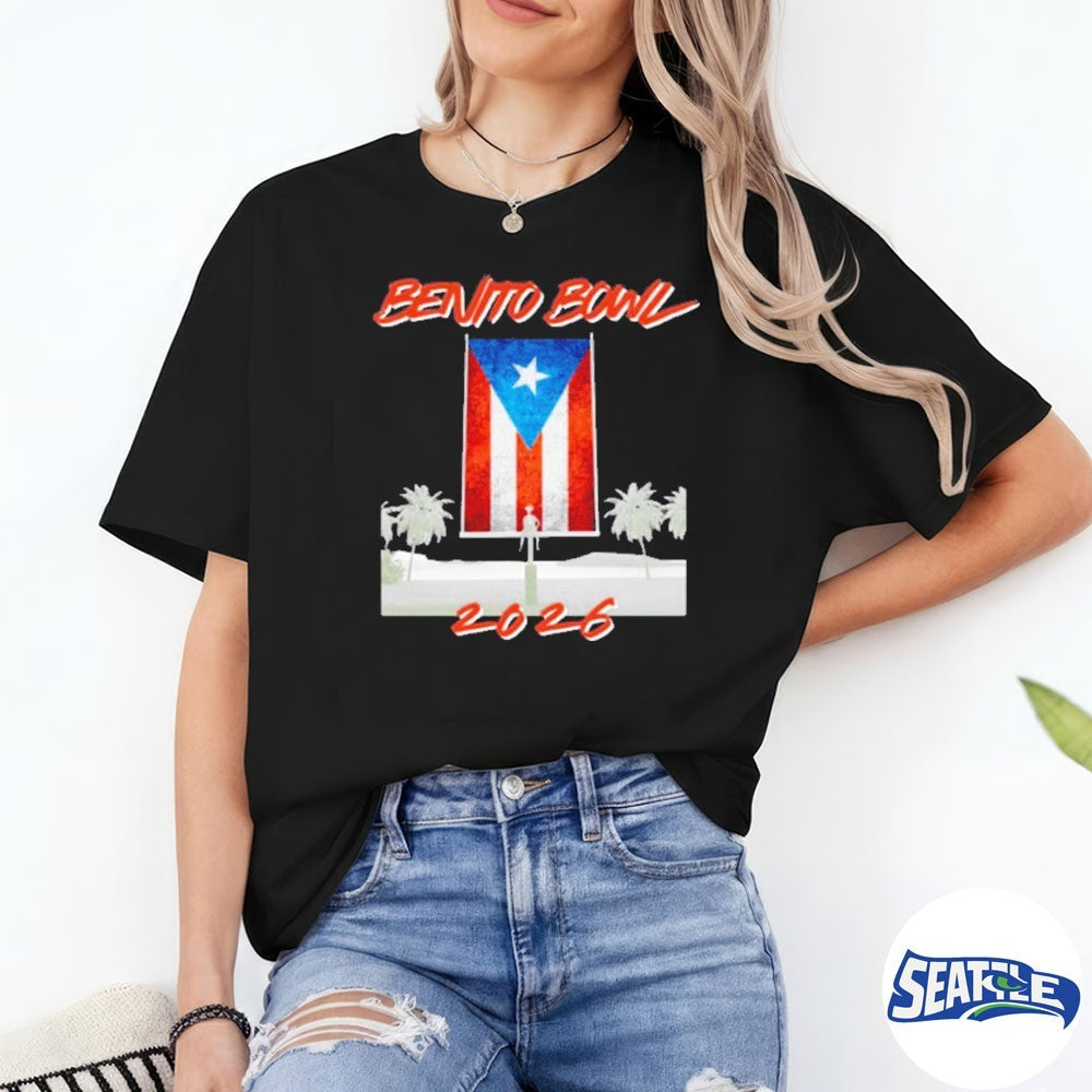 Benito Bowl Love Puerto Rico Flag T-Shirt and merch
