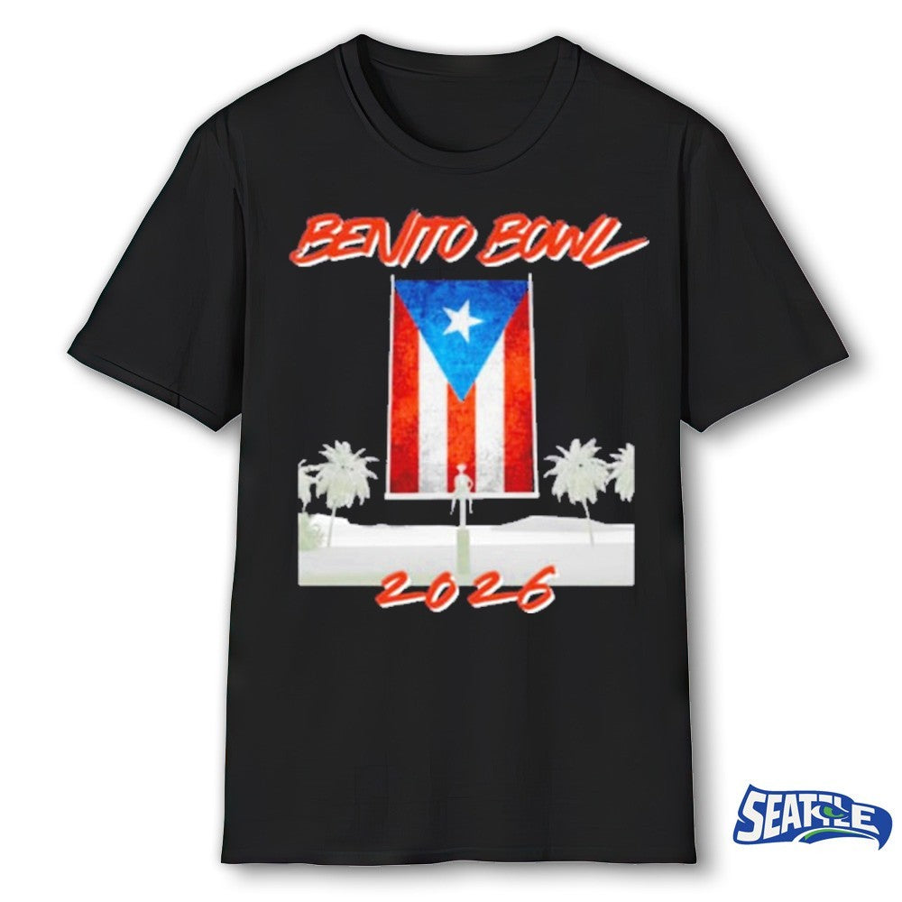 Benito Bowl Love Puerto Rico Flag T-Shirt and merch