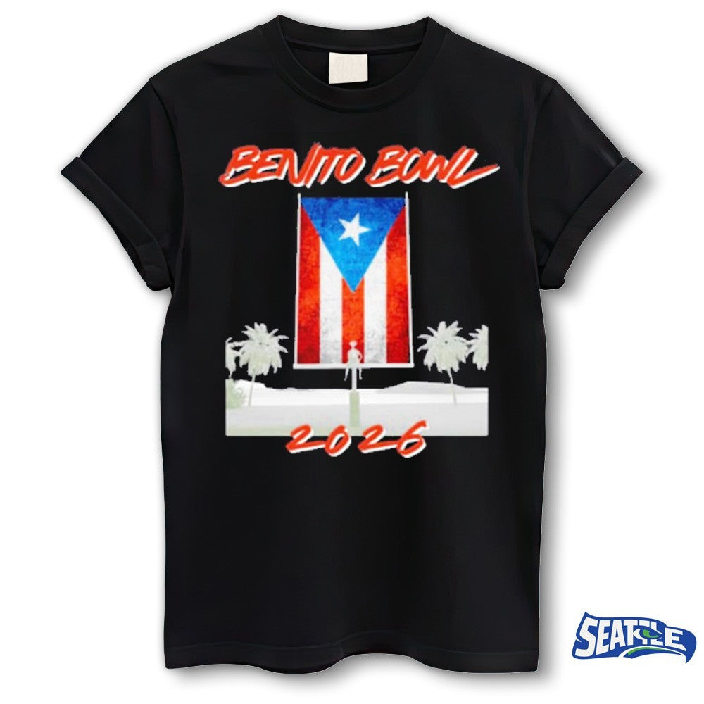 Benito Bowl Love Puerto Rico Flag T-Shirt and merch
