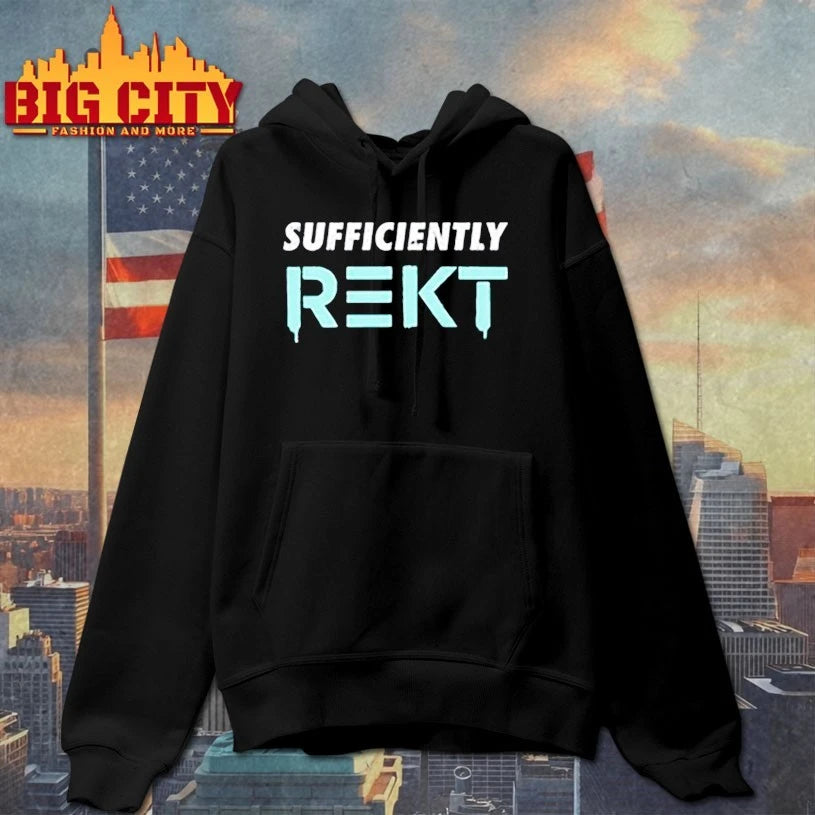 Benjamin Cowen Wearing Sufficiently Rekt shirt