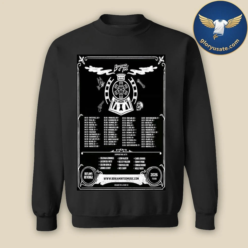 Benjamin Tod &amp; The Inline Six Outlaw’s Revenge Tour 2026 Poster Shirt