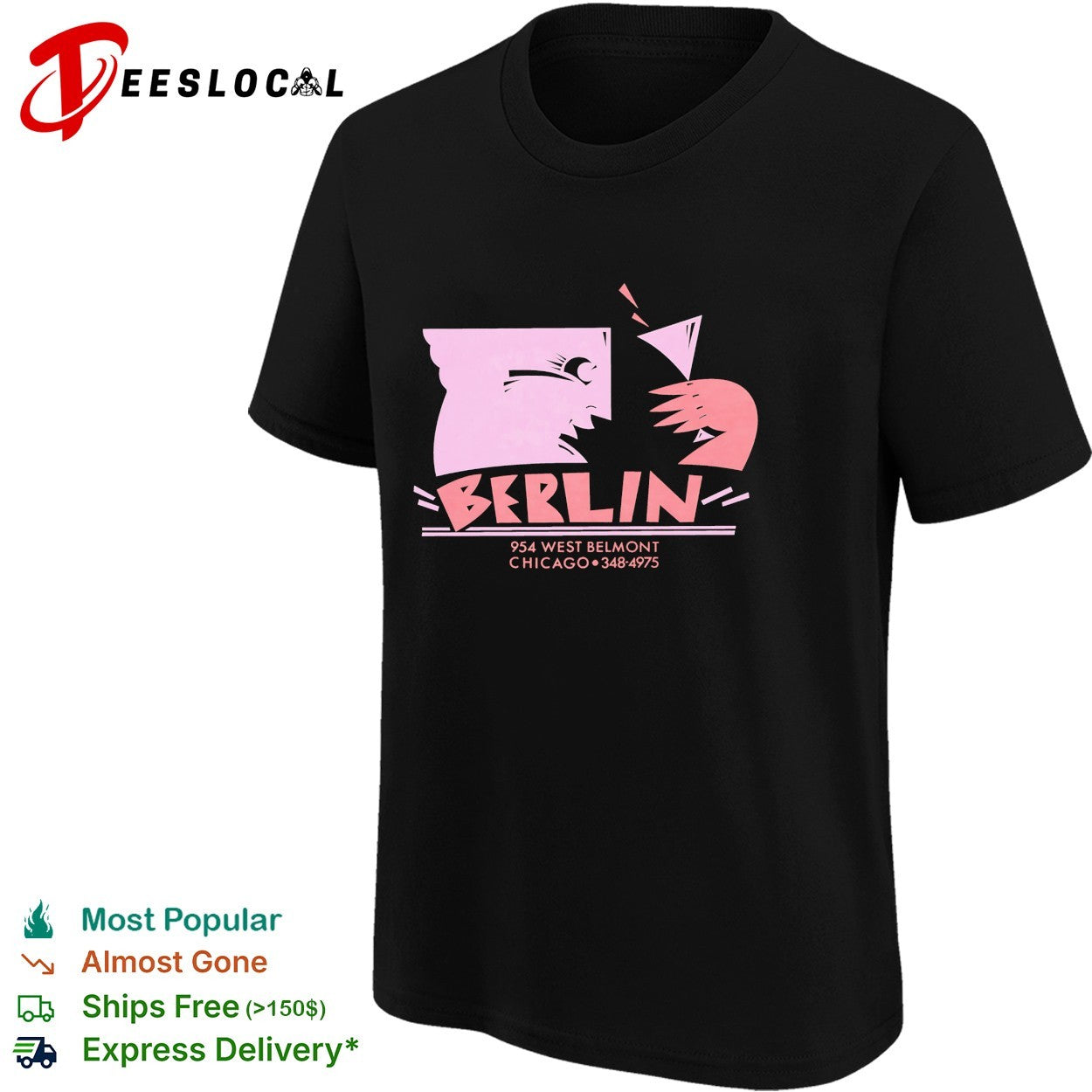 Berlin Chicago nightclub wordmark shirt