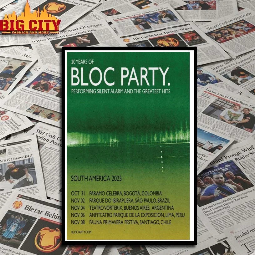 Best Bloc Party Tour South America 2025 Poster Shirts