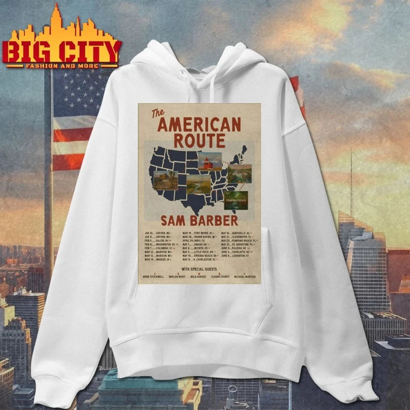 Best Sam Barber The American Route Tour 2026 Poster shirt