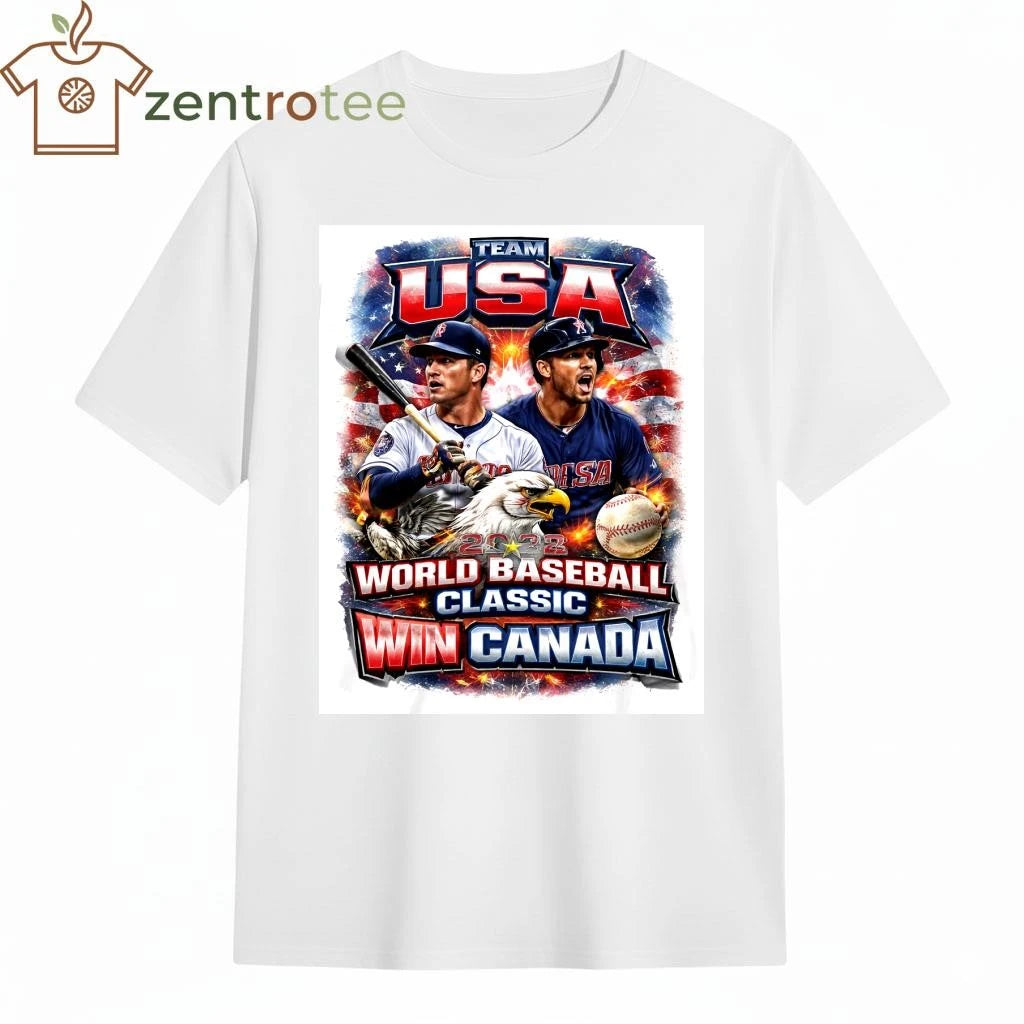 Best Team USA World Baseball Classic 2026 Win Canada Patriotic Baseball Fan T-Shirt