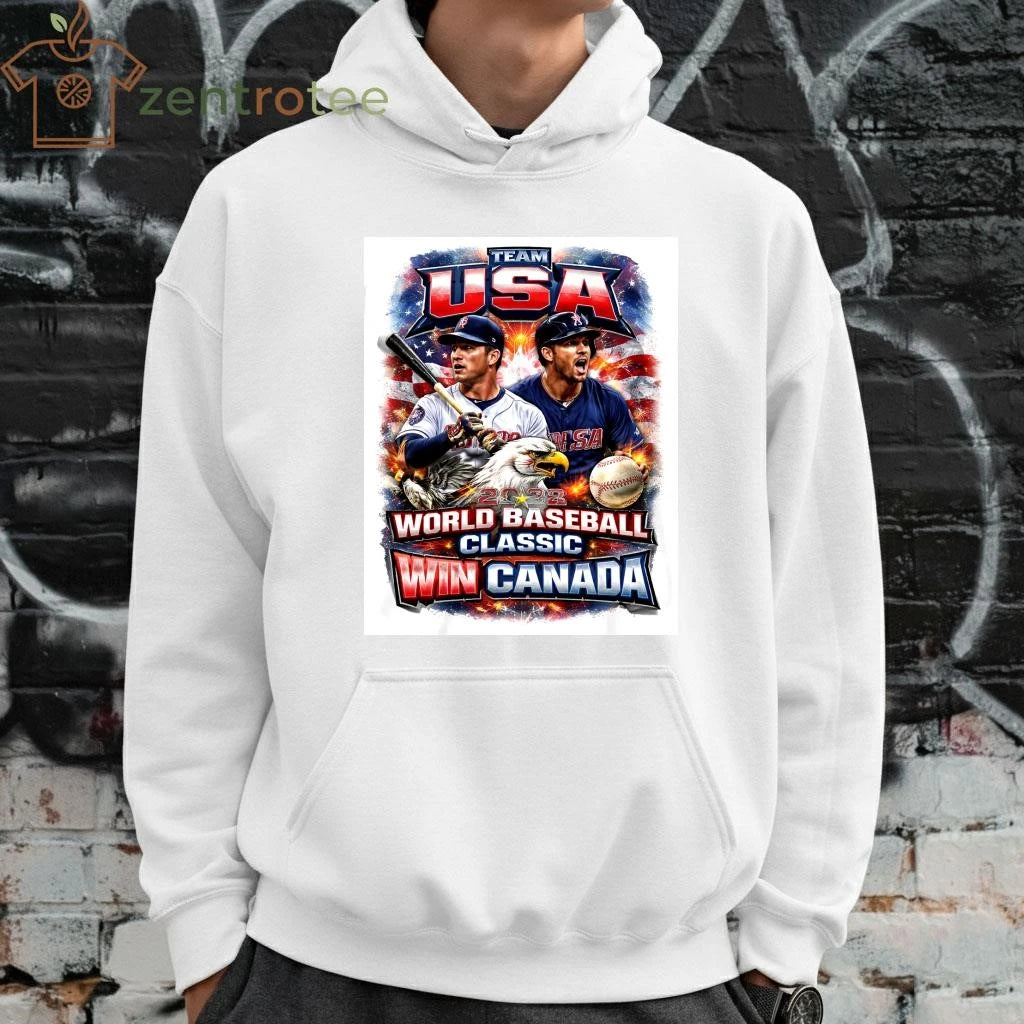 Best Team USA World Baseball Classic 2026 Win Canada Patriotic Baseball Fan T-Shirt