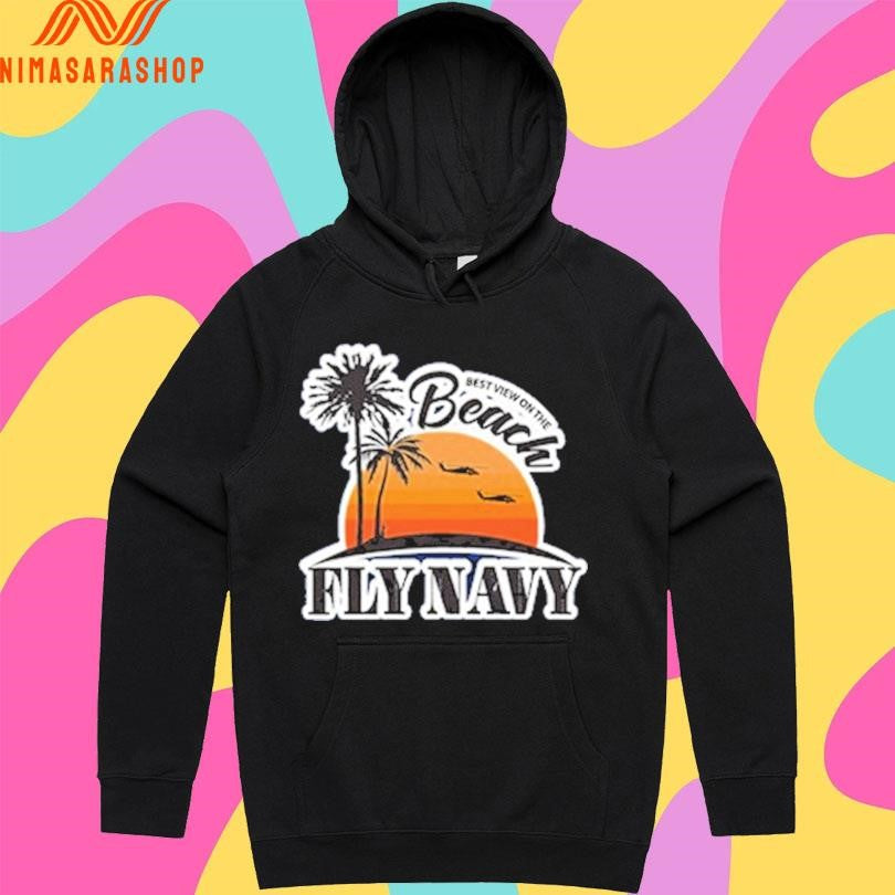Best View On The Beach Fly Navy Shirts