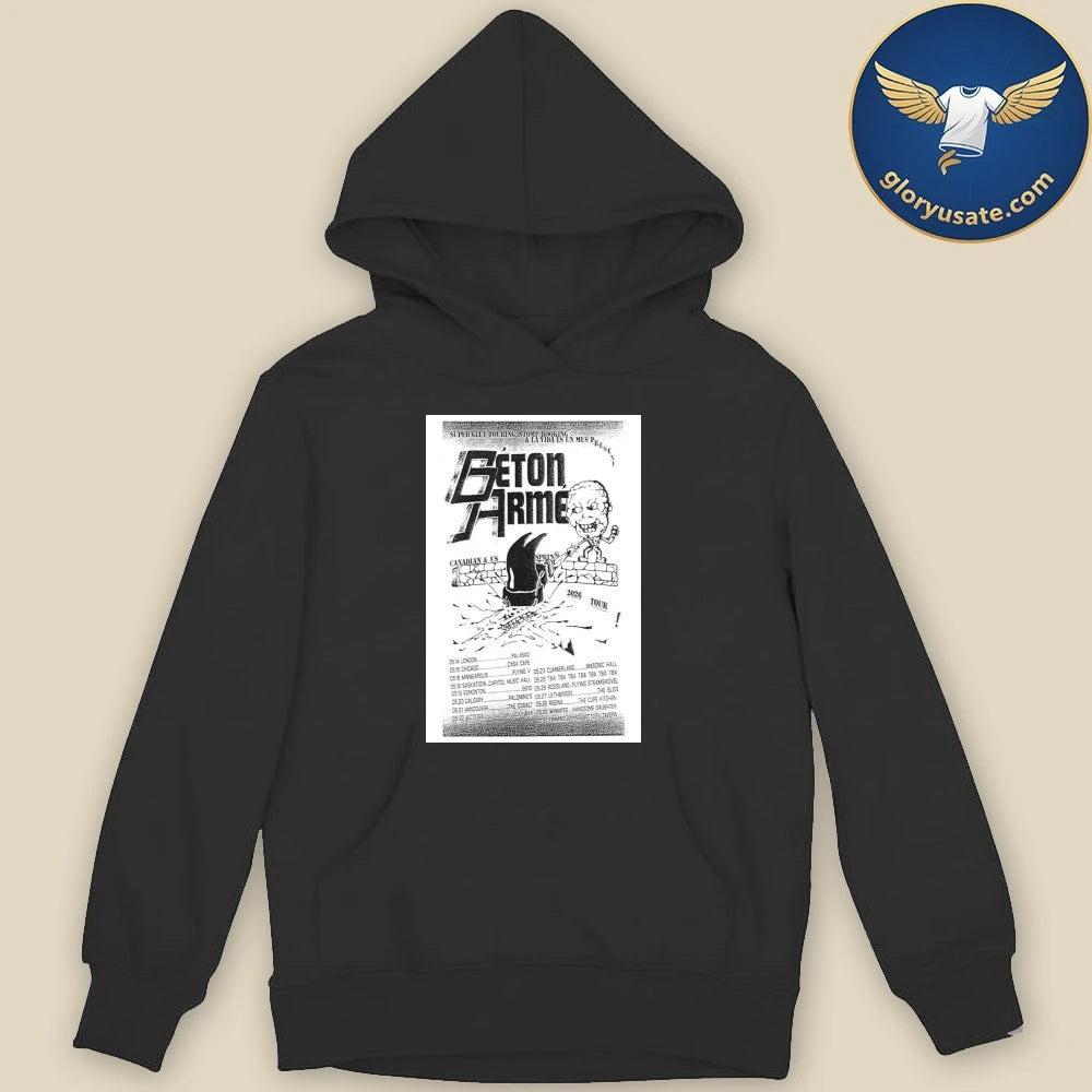 Beton Arme Canadian &amp; US Spring 2026 Tour Poster Shirt