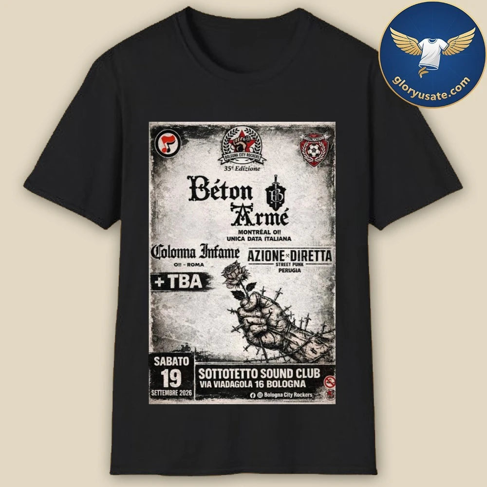 Beton Arme September 19 2026 Sottotetto Sound Club Bologna Poster Shirt