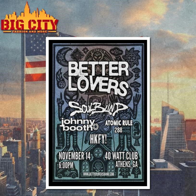 Better Lovers Nov 14 2026 Athens Tour Poster shirt