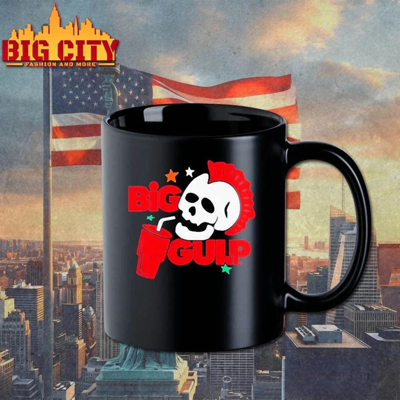 Big Gulp Mohawk Skull Shirt