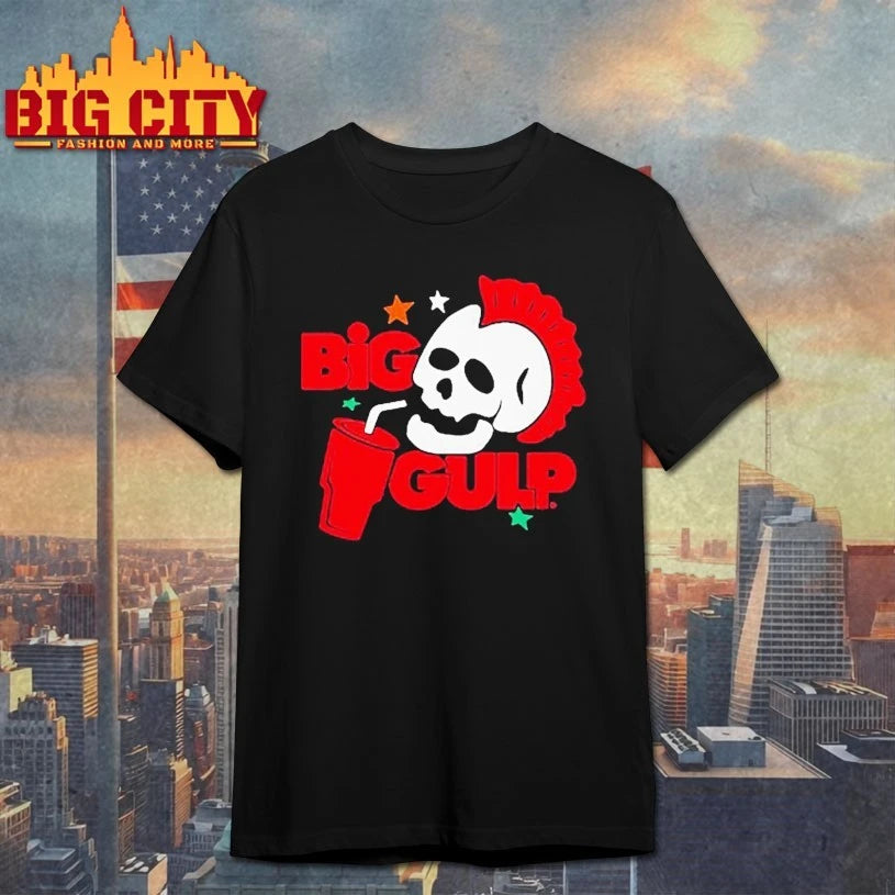 Big Gulp Mohawk Skull Shirt