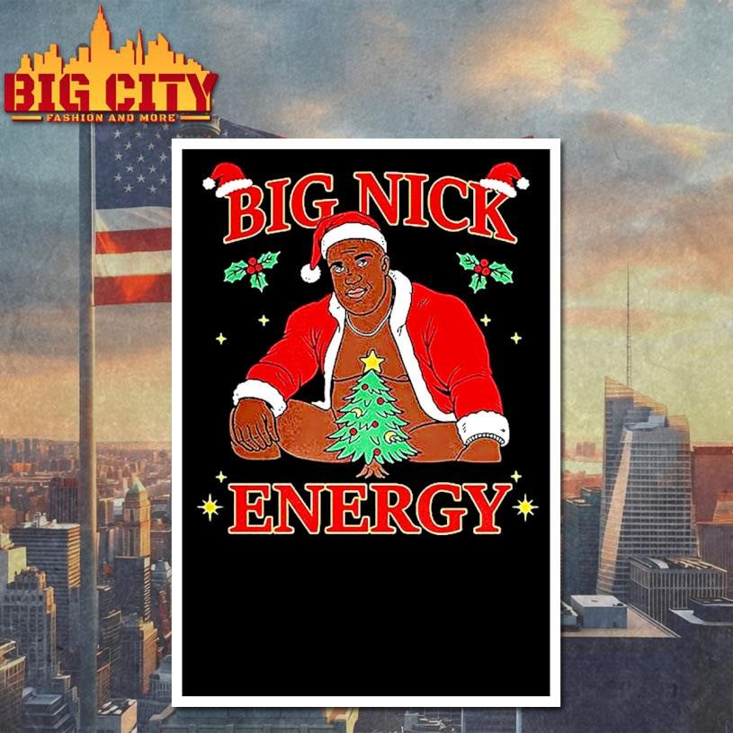 Big Nick Energy Cartoon Christmas Shirt