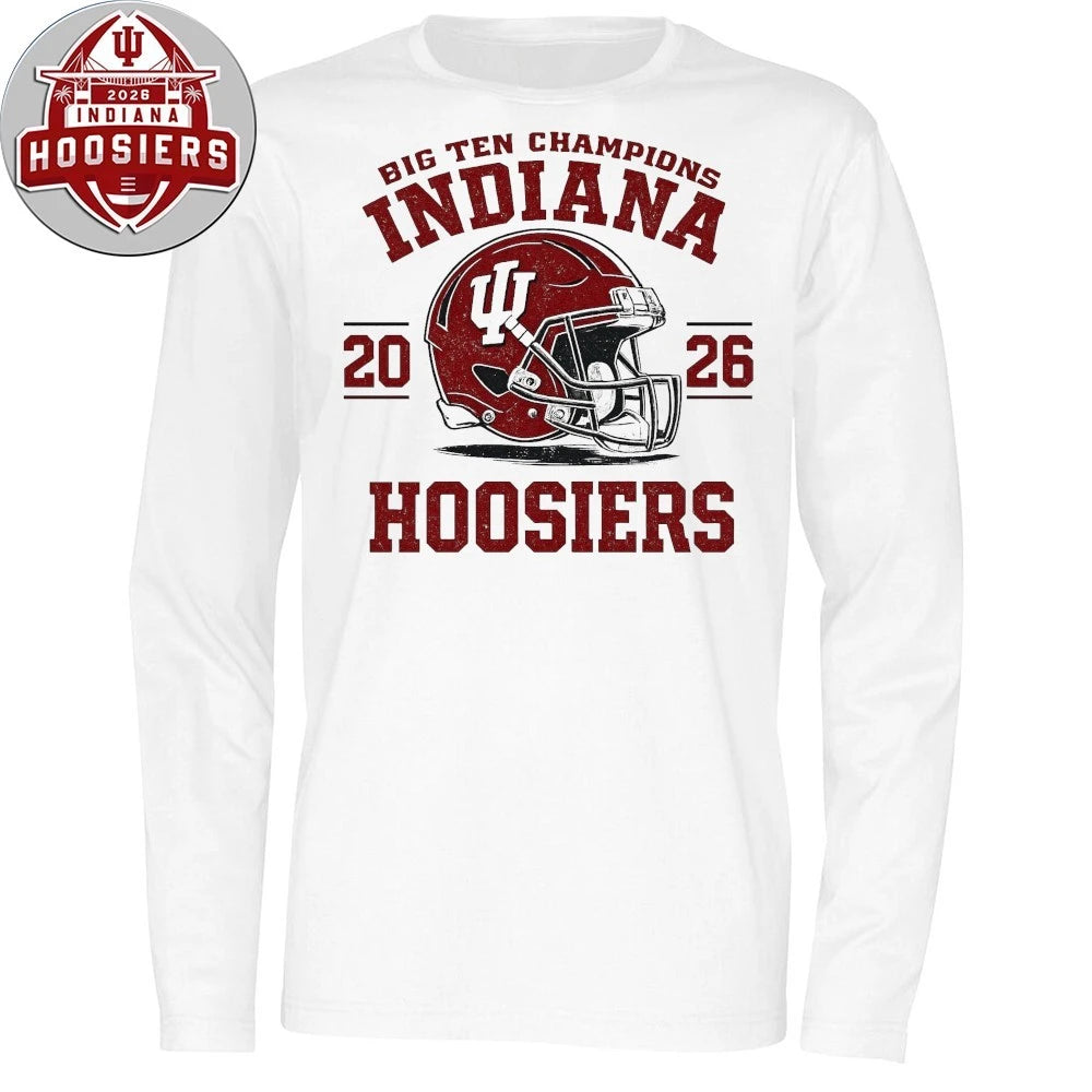 Big Ten Champions Indiana Football Game Day Fan Helmet Shirt