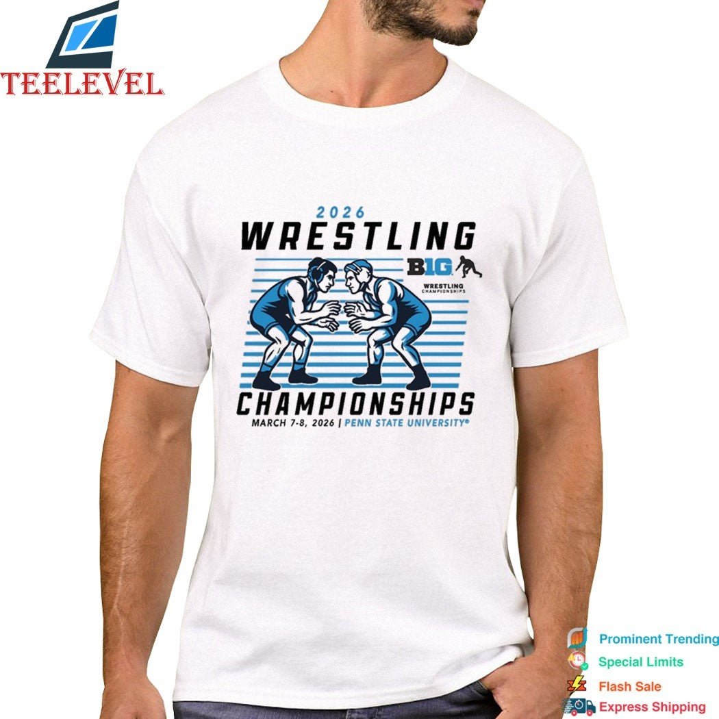 Big Ten Conference Summit Sportswear 2026 Wrestling Championships Penn State University T-shirts
