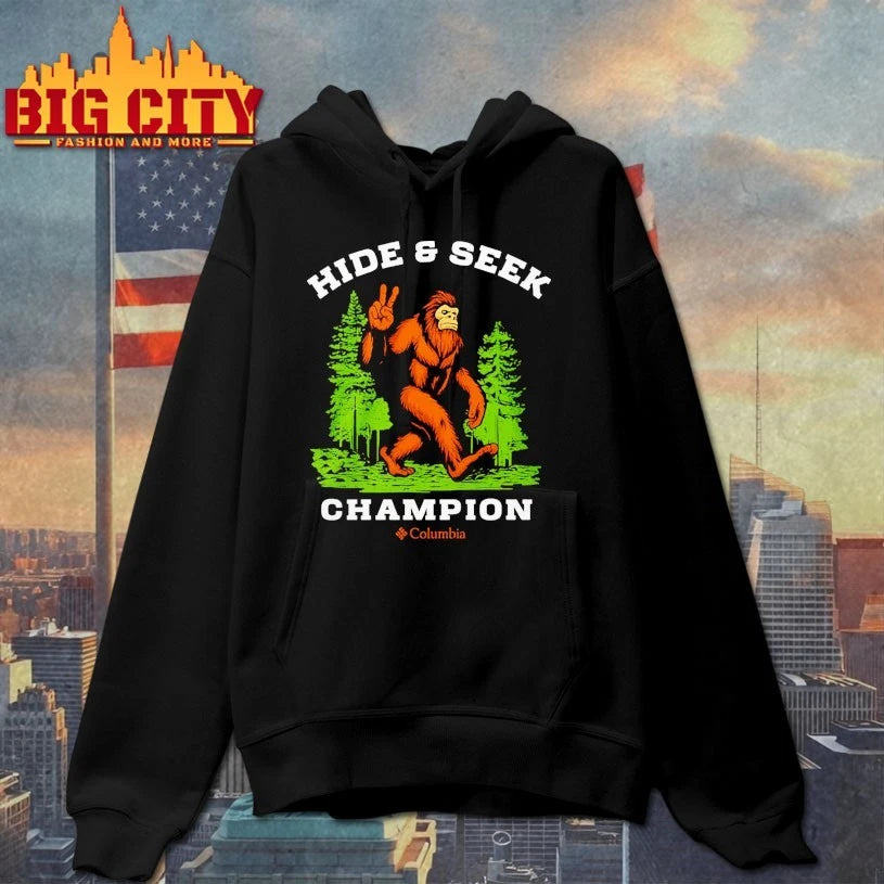 Big foot Columbia Hide And Seek Champion shirt