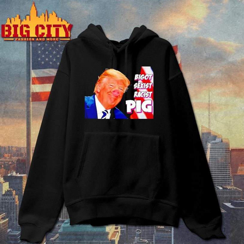 Bigot Sexist Racist Pig Trump Quiet Piggy Christmas Shirt