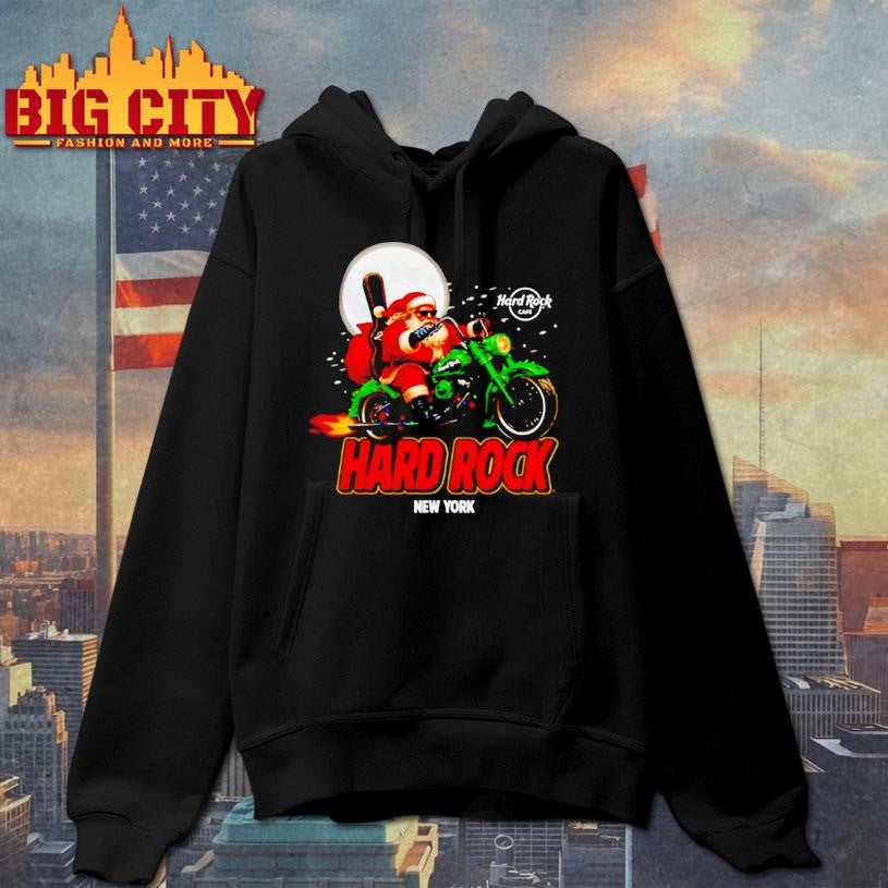 Biker Lights Santa Hard Rock Cafe shirt