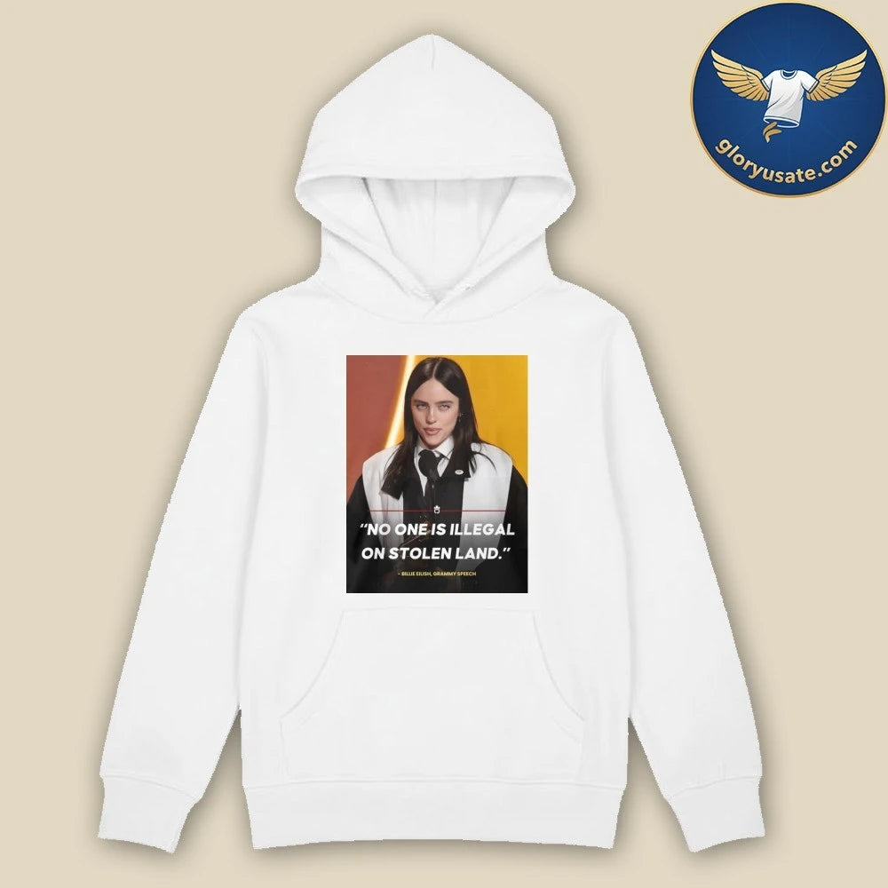 Billie Eilish No One Is Illegal On Stolen Land Shirt