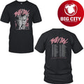 Billy Idol Pink Scratch Billy Tour 2025 New Two Sided Shirt