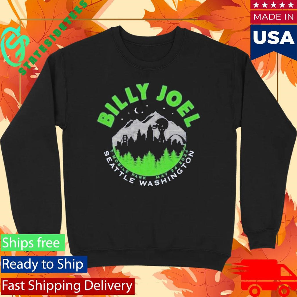 Billy Joel New Special Edition Seattle Wa Skyline 5-24-24 Event T-Shirt
