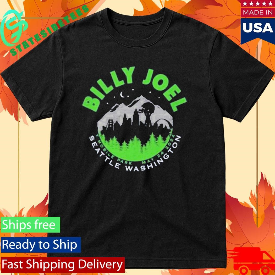 Billy Joel New Special Edition Seattle Wa Skyline 5-24-24 Event T-Shirt