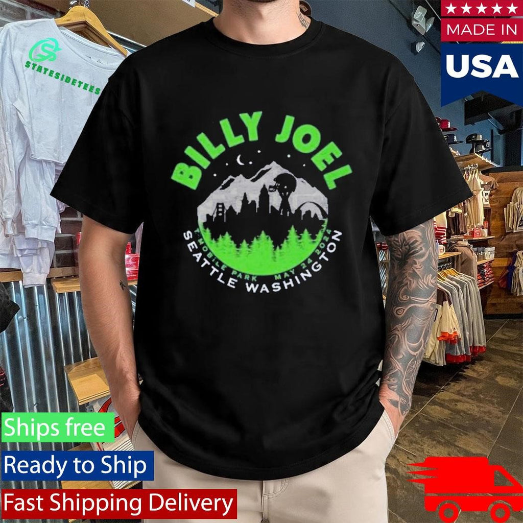 Billy Joel New Special Edition Seattle Wa Skyline 5-24-24 Event T-Shirt
