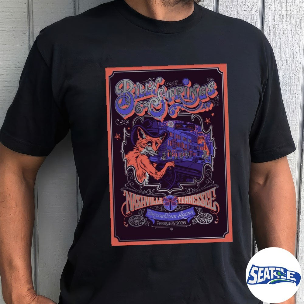 Billy Strings Feb 20-21 2026 Nashville, TN Poster shirt