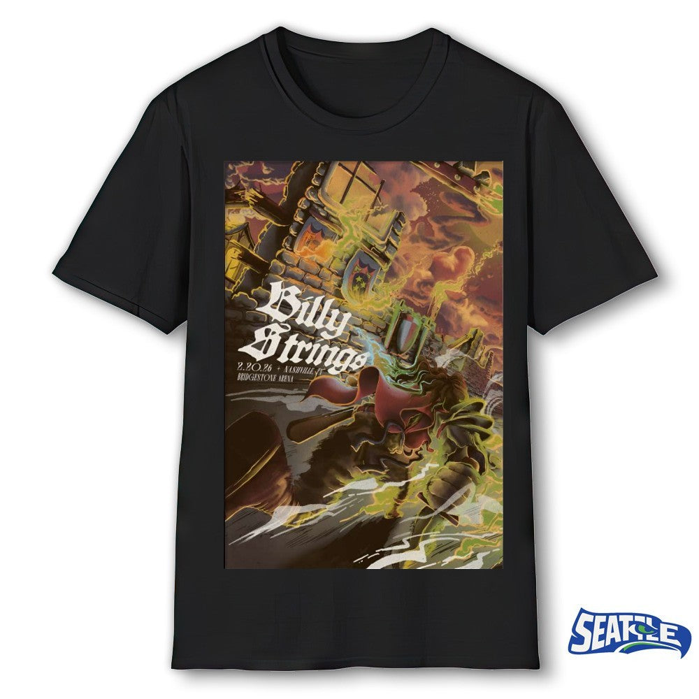Billy Strings Nashville Tennessee 2026 Bridgestone Arena Night 1 On February 20 2026 Poster shirt