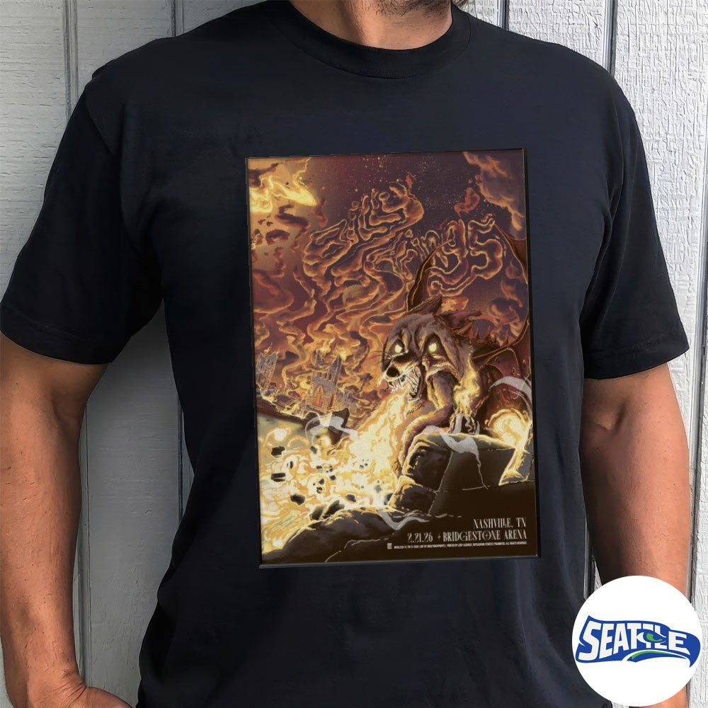 Billy Strings Nashville Tennessee 2026 Bridgestone Arena Night 2 On February 21 2026 Poster shirt