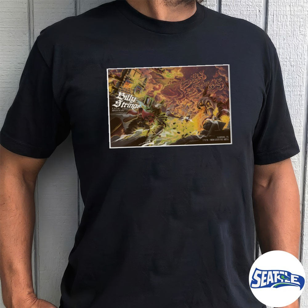 Billy Strings Nashville Tennessee 2026 Bridgestone Arena Single Night Combined On February 20 2026 Poster shirt