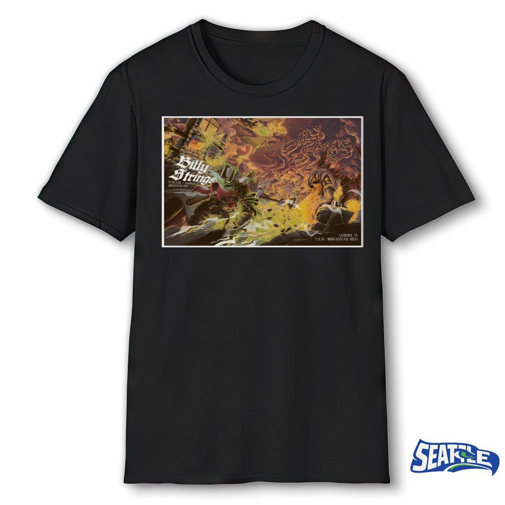 Billy Strings Nashville Tennessee 2026 Bridgestone Arena Single Night Combined On February 20 2026 Poster shirt
