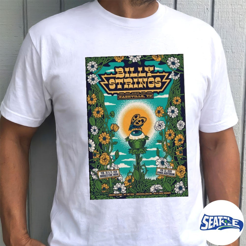 Billy Strings Ryman Auditorium In Nashville TN Feb 20-22 2026 Poster shirt